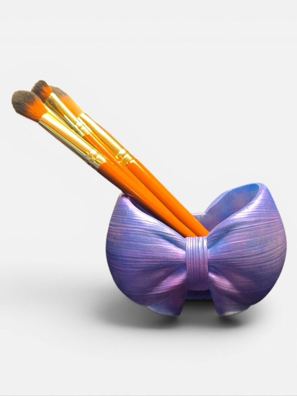Purple Bow Makeup Brush Holder